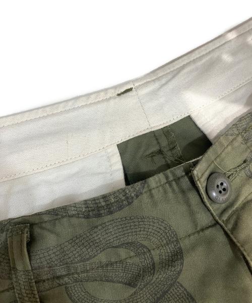Hysteric Glamour（ヒステリックグラマー）Hysteric Glamour (ヒステリックグラマー) SNAKE LOOP柄 6ポケット カーゴパンツ　02223AP08 グリーン サイズ:Lの古着・服飾アイテム