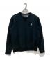 POLO RALPH LAUREN（ポロ・ラルフローレン）の古着「Vガゼットクルーネックスウェット」｜ブラック