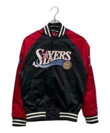 MITCHELL & NESS（ミッチェルアンドネス）の古着「スタジャン　SIXERS アレンアイバーソン」｜ブラック