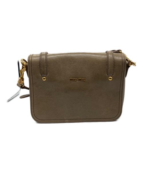 MIU MIU（ミュウミュウ）MIU MIU (ミュウミュウ) ターンロックショルダーバッグ　RT0460 ベージュ サイズ:-の古着・服飾アイテム