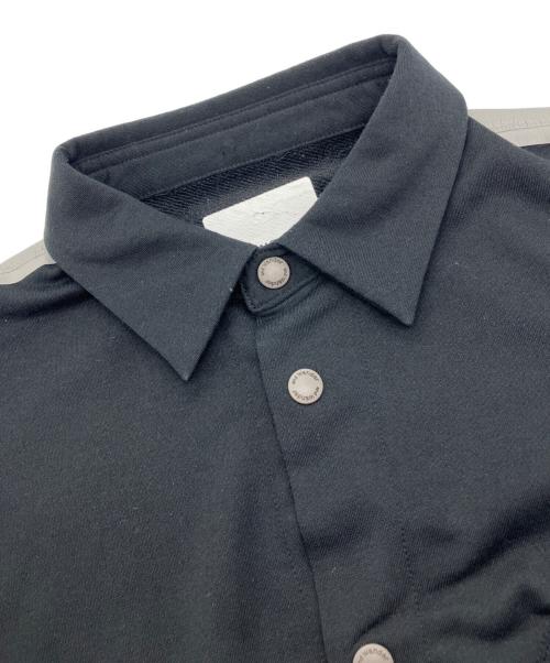 and wander（アンドワンダー）and wander (アンドワンダー) スナップシャツ ブラックの古着・服飾アイテム
