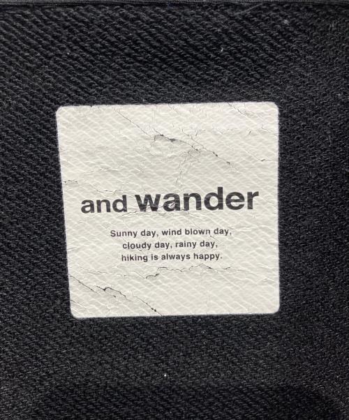 and wander（アンドワンダー）and wander (アンドワンダー) スナップシャツ ブラックの古着・服飾アイテム