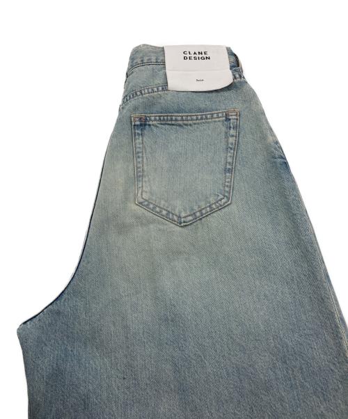 CLANE（クラネ）CLANE (クラネ) TUCK WIDE DENIM PANTS　17111-7312 インディゴ サイズ:1の古着・服飾アイテム