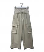 Ameriアメリ）の古着「DENIM LIKE CORSET WORK PANTS　 01410820060」｜アイボリー