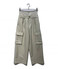 Ameri（アメリ）の古着「DENIM LIKE CORSET WORK PANTS　 01410820060」｜アイボリー