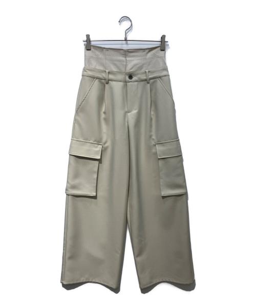 Ameri（アメリ）Ameri (アメリ) DENIM LIKE CORSET WORK PANTS　 01410820060 アイボリー サイズ:Sの古着・服飾アイテム
