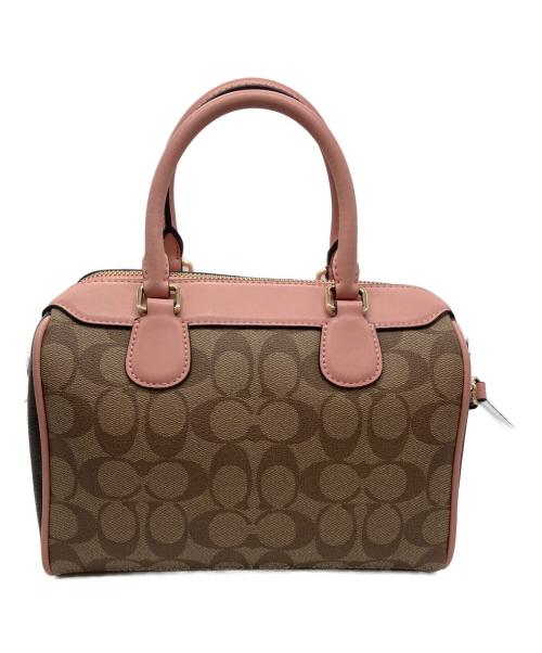COACH（コーチ）COACH (コーチ) 2way ミニボストンバッグ　F34279 ベージュ×ピンク サイズ:-の古着・服飾アイテム