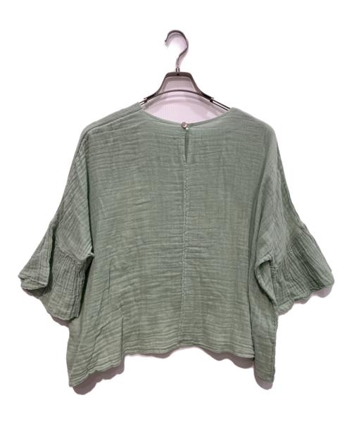 BEARDSLEY（ビアズリー）BEARDSLEY (ビアズリー) バック刺繍ブラウス　BEZ1011504A001 グリーン サイズ:Freeの古着・服飾アイテム