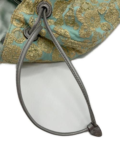 MIU MIU（ミュウミュウ）MIU MIU (ミュウミュウ) ルレックスブロケード巾着バッグ ブルー サイズ:-の古着・服飾アイテム