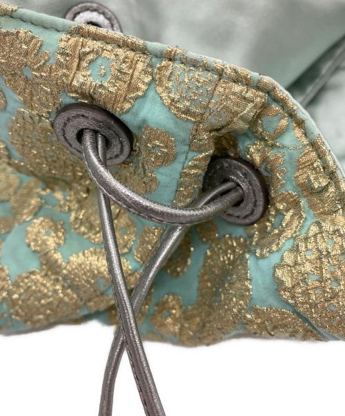 MIU MIU（ミュウミュウ）MIU MIU (ミュウミュウ) ルレックスブロケード巾着バッグ ブルー サイズ:-の古着・服飾アイテム