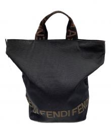 FENDI（フェンディ）の古着「ロゴ トートバッグ　26488」｜ブラック