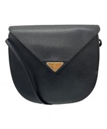 Yves Saint Laurent（イヴサンローラン）の古着「オールドフラップショルダーバッグ」｜ブラック