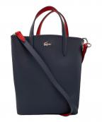 LACOSTEラコステ）の古着「ANNAリバーシブル縦型 トートバッグ」｜ネイビー×レッド