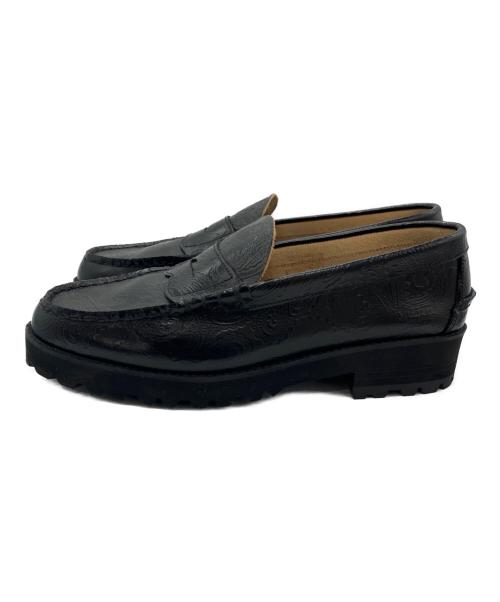 kenford（ケンフォード）kenford (ケンフォード) タンクソール ローファー ペイズリー　K005 C24 ブラック サイズ:25.5cmの古着・服飾アイテム