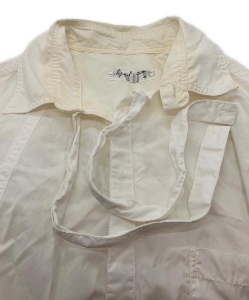 Yohji Yamamoto pour homme（ヨウジヤマモト プールオム）Yohji Yamamoto pour homme (ヨウジヤマモト プールオム) 環縫いブロード 右前切替シャツ　	18AW　HV-B06-001 ホワイト サイズ:3の古着・服飾アイテム
