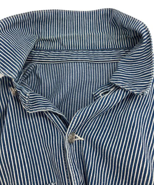 Pointer（ポインター）POINTER (ポインター) 90’S ヒッコリーストライプ カバーオール インディゴ サイズ:Lの古着・服飾アイテム