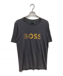 BOSS（ボス）の古着「ロゴアート ワークコットンジャージー Tシャツ」｜グレー