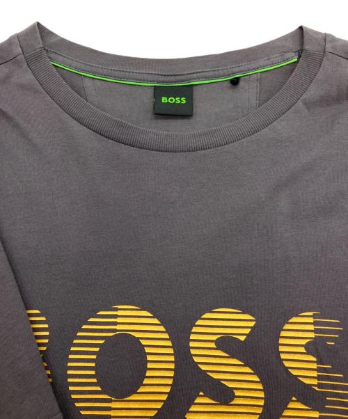 BOSS（ボス）BOSS (ボス) ロゴアート ワークコットンジャージー Tシャツ グレー サイズ:Mの古着・服飾アイテム