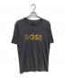 BOSS（ボス）の古着「ロゴアート ワークコットンジャージー Tシャツ」｜グレー