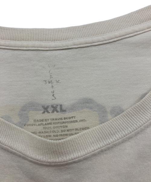cactus jack（カクタス・ジャック）cactus jack (カクタス・ジャック) KAWS (カウズ) FRAGMENT DESIGN (フラグメントデザイン) プリントTシャツ ベージュ サイズ:XXLの古着・服飾アイテム