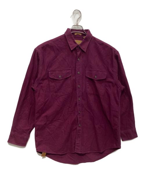 ST JOHN'S BAY（セントジョンズベイ）ST JOHN'S BAY (セントジョンズベイ) CHAMOIS CLOTH シャツ レッド サイズ:Lの古着・服飾アイテム