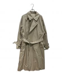 BLURHMS（ブラームス）の古着「Gabardine Double Belt Trench Coat」｜ベージュ