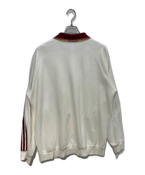 adidas（アディダス）adidas (アディダス) スペイン代表 26 アウェイ アンセムジャケット ホワイト サイズ:3XLの古着・服飾アイテム