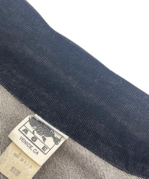 BRONZE AGE（ブロンズエイジ）BRONZE AGE (ブロンズエイジ) 90sコーデュロイカラーカバーオール ブラック サイズ:Mの古着・服飾アイテム