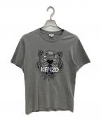 KENZOケンゾー）の古着「タイガープリントTシャツ　F855TS0504Y1」｜グレー