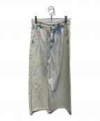MM6 Maison Margielaエムエムシックスメゾンマルジェラ）の古着「Wide-Leg Acid-Wash デニムパンツ　S32KA0577 S30460」｜ブルー