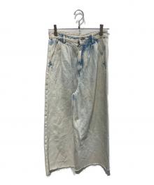 MM6 Maison Margiela（エムエムシックスメゾンマルジェラ）の古着「Wide-Leg Acid-Wash デニムパンツ　S32KA0577 S30460」｜ブルー