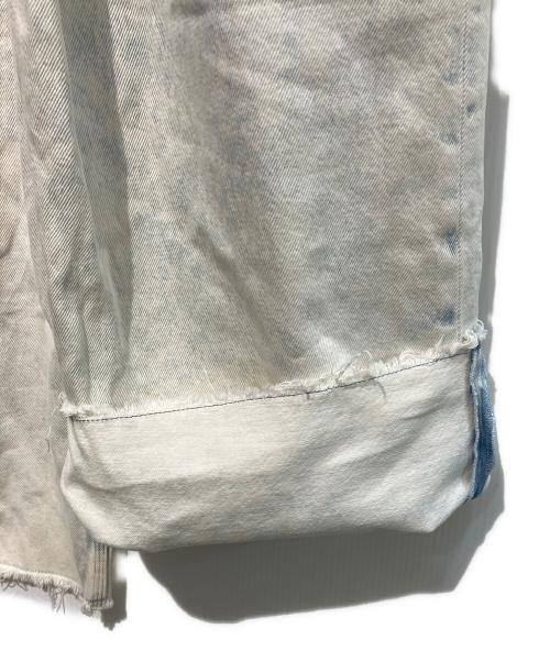 MM6 Maison Margiela（エムエムシックスメゾンマルジェラ）MM6 Maison Margiela (エムエムシックスメゾンマルジェラ) Wide-Leg Acid-Wash デニムパンツ　S32KA0577 S30460 ブルー サイズ:36の古着・服飾アイテム