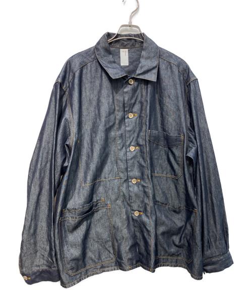 binine9（ビナイン）binine9 (ビナイン) 6oz Silk Denim Work Jacket　BN0125-107 インディゴ サイズ:Mの古着・服飾アイテム