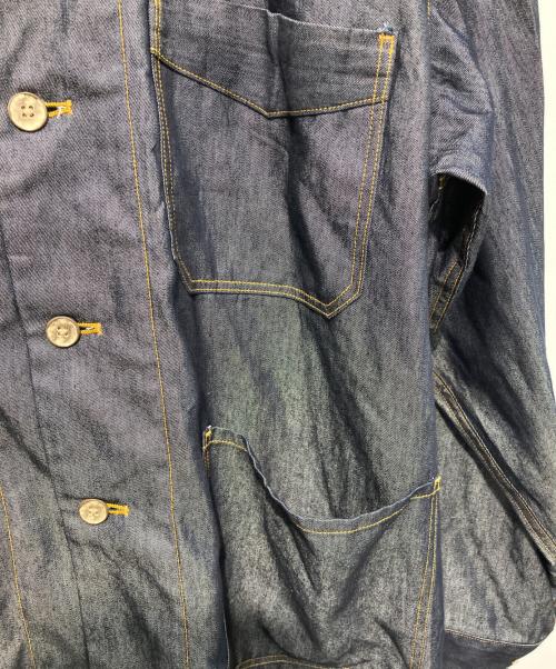 binine9（ビナイン）binine9 (ビナイン) 6oz Silk Denim Work Jacket　BN0125-107 インディゴ サイズ:Mの古着・服飾アイテム