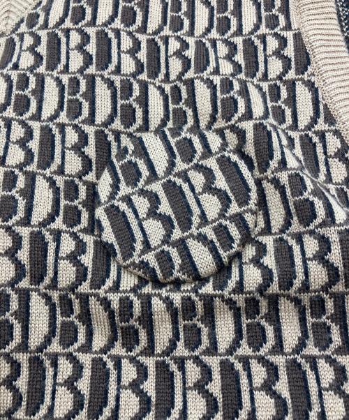 doublet（ダブレット）doublet (ダブレット) MONOGRAM JQ KNIT VEST ブラウン サイズ:Lの古着・服飾アイテム