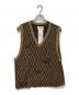 doublet（ダブレット）の古着「MONOGRAM JQ KNIT VEST」｜ブラウン