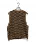 doublet (ダブレット) MONOGRAM JQ KNIT VEST ブラウン サイズ:L：11000円