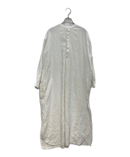 KAGURE（カグレ）kagure (カグレ) リネンシャツワンピース　GA25-26M003 ホワイト サイズ:Freeの古着・服飾アイテム