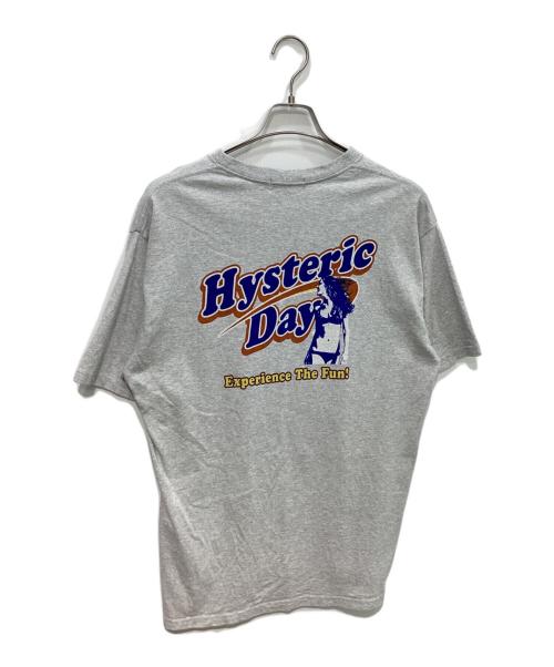 Hysteric Glamour（ヒステリックグラマー）Hysteric Glamour (ヒステリックグラマー) HYSTERIC DAY Tシャツ  02241CT20 グレー サイズ:Lの古着・服飾アイテム