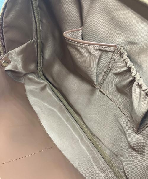 polaura（ポロ―ラ）polaura (ポロ―ラ) エコレザーボストンバッグ ブラウンの古着・服飾アイテム
