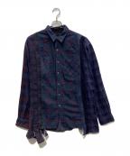 Rebuild by Needlesリビルドバイニードルス）の古着「Flannel Shirt」｜ネイビー