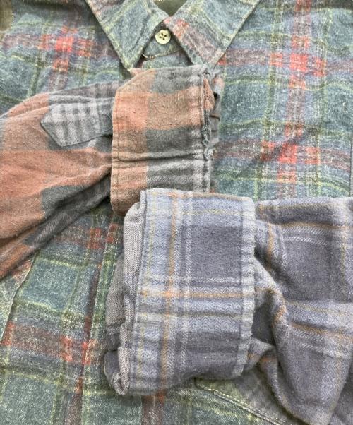 Rebuild by Needles（リビルドバイニードルス）Rebuild by Needles (リビルドバイニードルス) Flannel Shirt ネイビー サイズ:-の古着・服飾アイテム