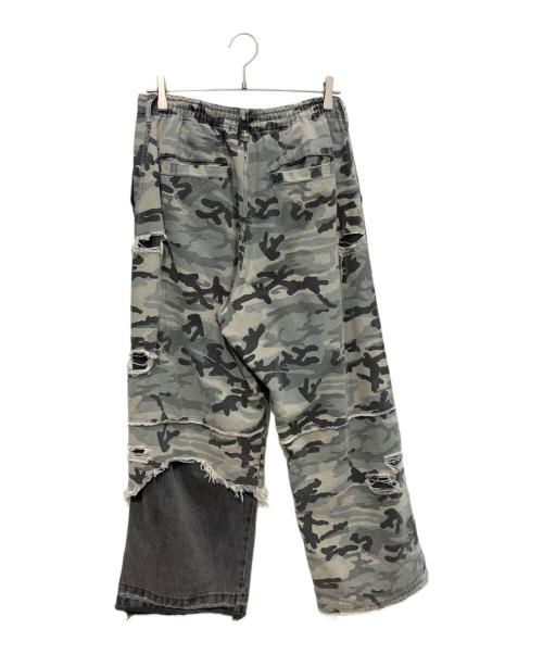 DANKE SCHON（ダンケ シェーン）Danke schon (ダンケ シェーン) LAYER CAMO BAGGY グレー サイズ:Mの古着・服飾アイテム