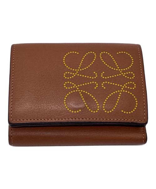 LOEWE（ロエベ）LOEWE (ロエベ) アナグラム トライフォールド ウォレット　C500TR2X01 ブラウンの古着・服飾アイテム