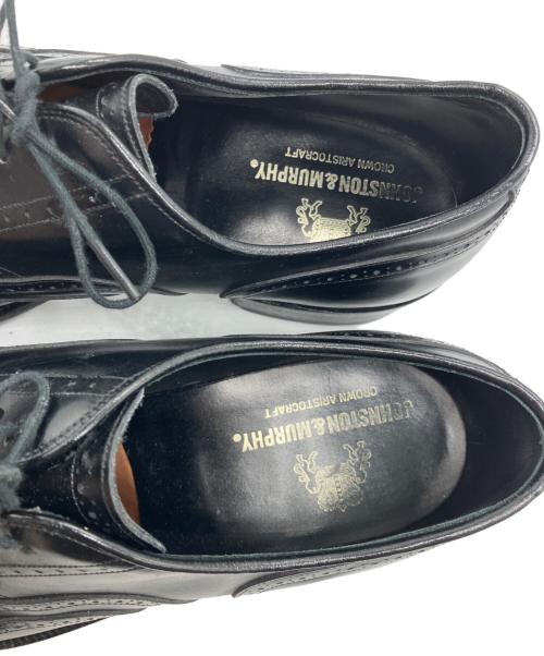 JOHNSTON&MURPHY（ジョンストン＆マーフィー）JOHNSTON&MURPHY (ジョンストン＆マーフィー) ウィングチップシューズ ブラック サイズ:8の古着・服飾アイテム