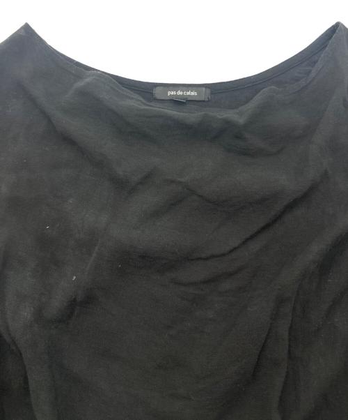 pas de calais（パドカレ）pas de calais (パドカレ) 墨染ロングスリーブカットソー ブラック サイズ:36の古着・服飾アイテム