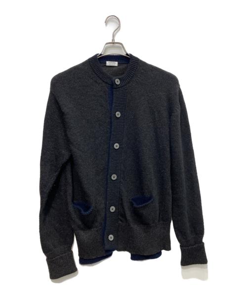 MAATEE&SONS（マーティーアンドサンズ）MAATEE&SONS (マーティーアンドサンズ) 強撚ひょっとこクルーネックカーディガン ブラック サイズ:２ 未使用品の古着・服飾アイテム