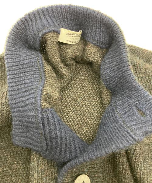 MAATEE&SONS（マーティーアンドサンズ）MAATEE&SONS (マーティーアンドサンズ) 強撚ひょっとこクルーネックカーディガン ブラック サイズ:２ 未使用品の古着・服飾アイテム