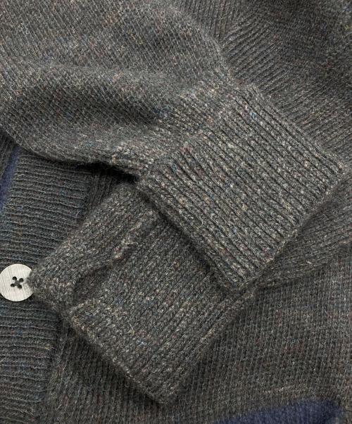 MAATEE&SONS（マーティーアンドサンズ）MAATEE&SONS (マーティーアンドサンズ) 強撚ひょっとこクルーネックカーディガン ブラック サイズ:２ 未使用品の古着・服飾アイテム