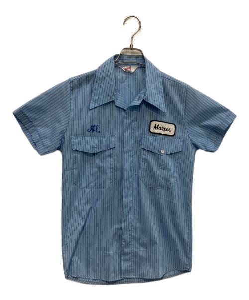 Unitog（ユニトグ）unitog (ユニトグ) 70’S ワークシャツ ブルー サイズ:Mの古着・服飾アイテム
